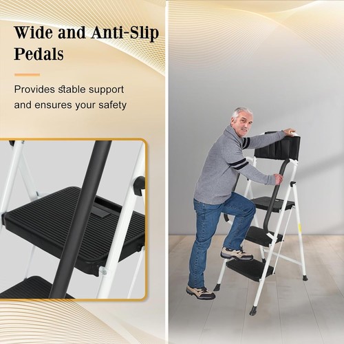 Step ladder with - ladder, &