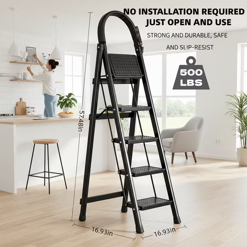 Heavy duty folding step ladder - heavy,