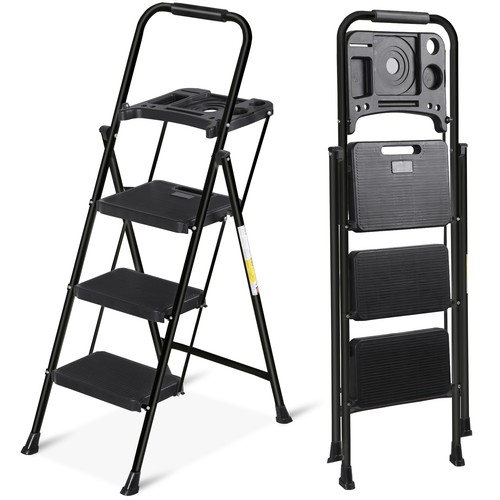Step ladder with - ladder, tool