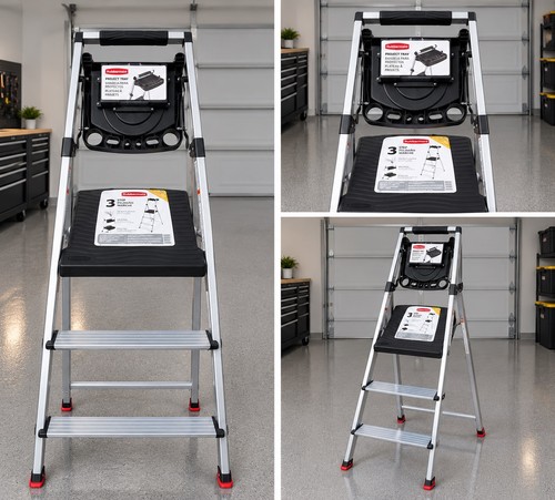 Rubbermaid step ladder - 3-step,